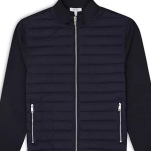 NWT Reiss Men's black Quilted Jacket sizeLX